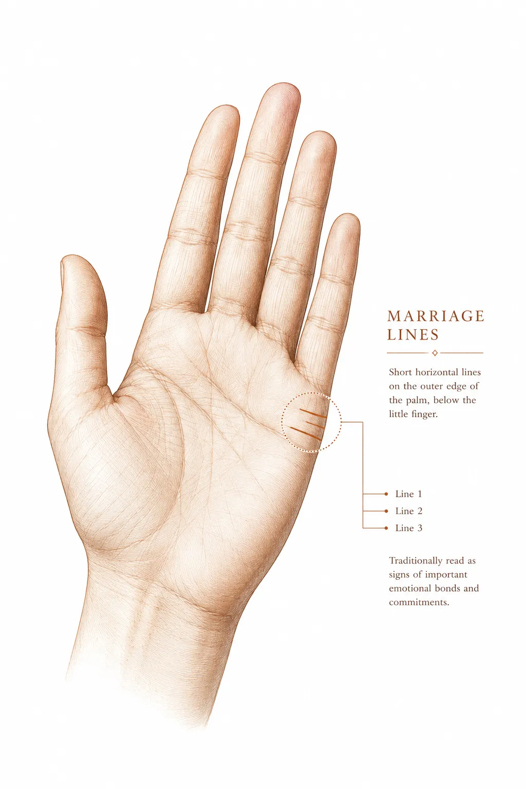 Warm editorial illustration standing in for a palm diagram