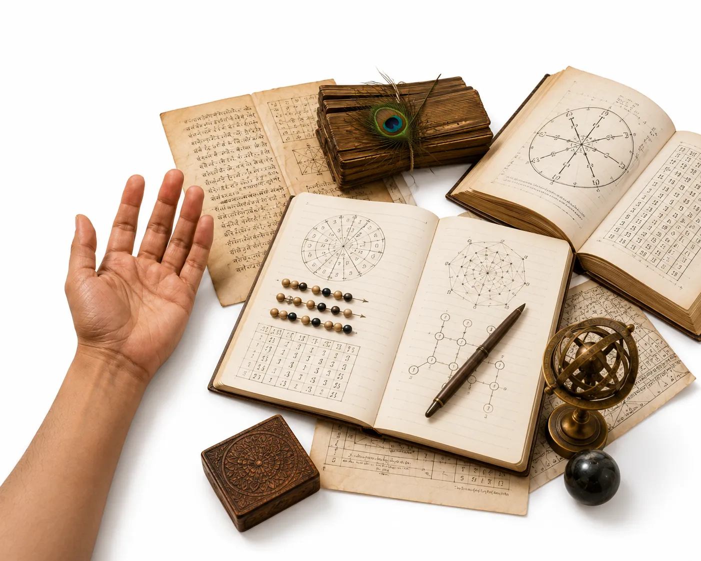 A calendar day circled next to a full date, illustrating two different numerology inputs