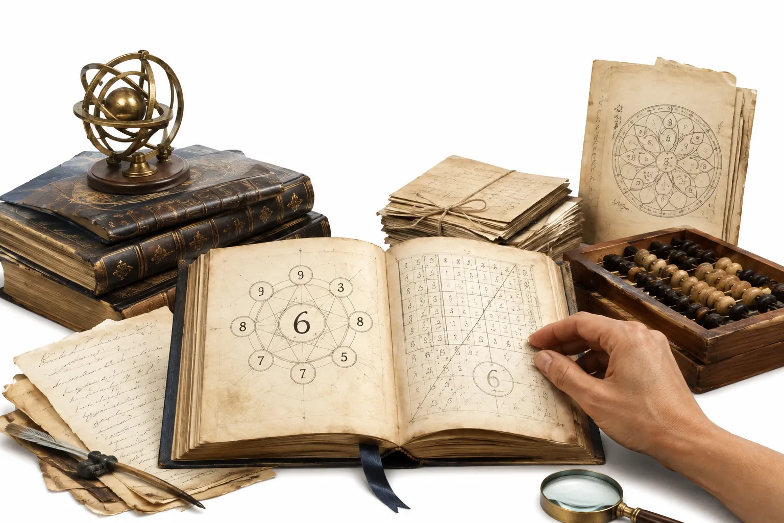 Illustration of a warm, attentive figure representing personality number 6