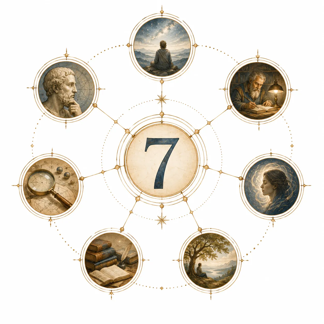 A calendar with the 7th, 16th, and 25th circled across three different months