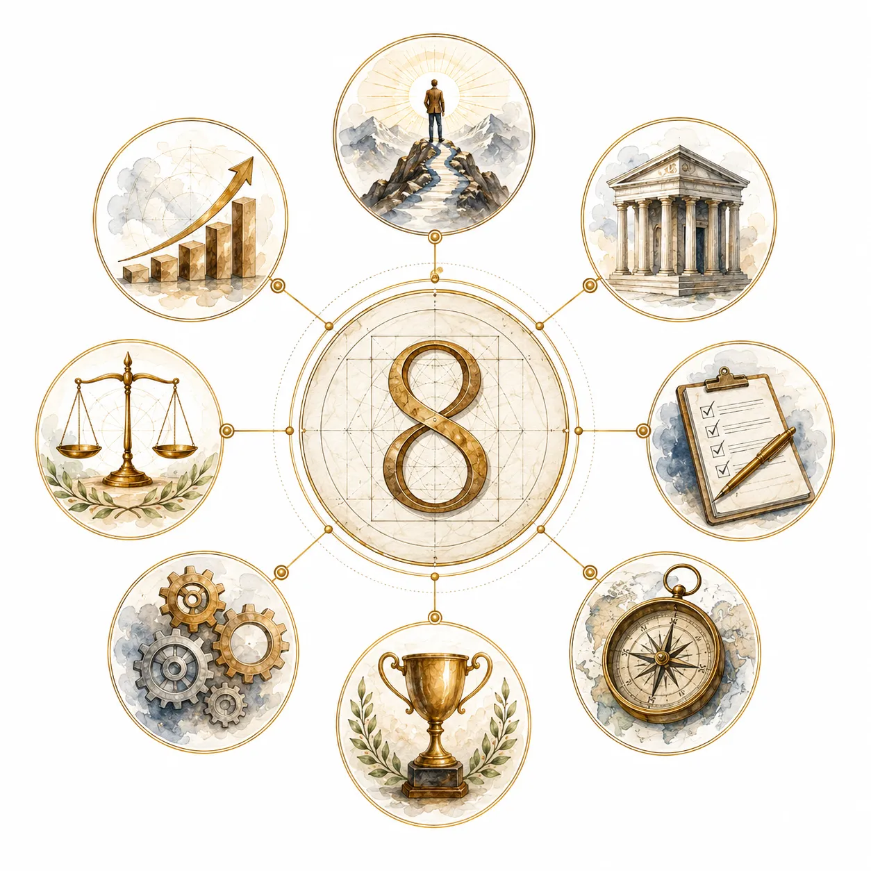 A calendar with the 8th, 17th, and 26th highlighted, all reducing to the birth number 8