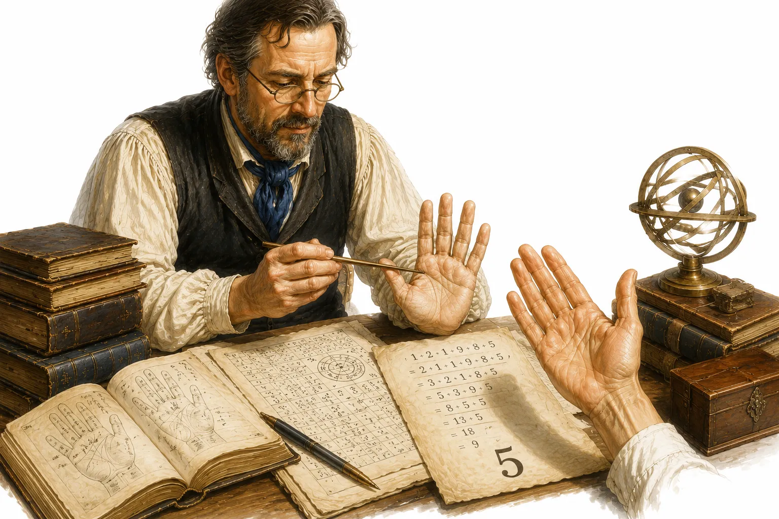 Editorial illustration of Life Path 5 as a mobile opportunity number