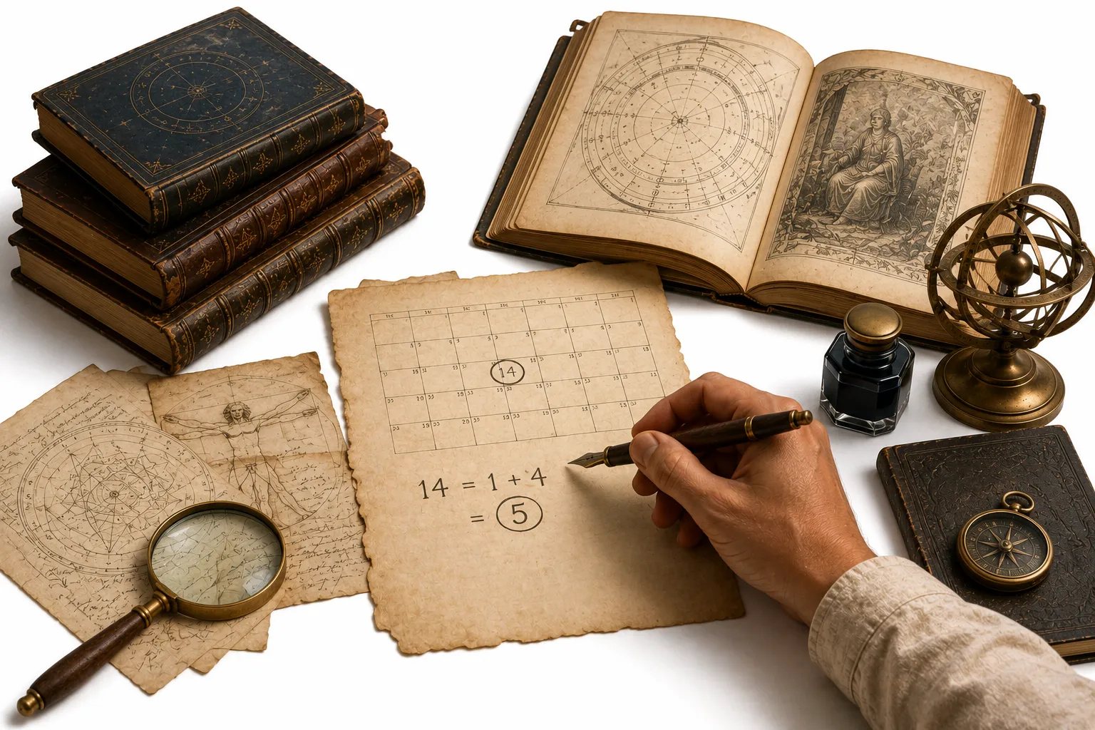 Illustration of a calendar date transforming into a single glowing number