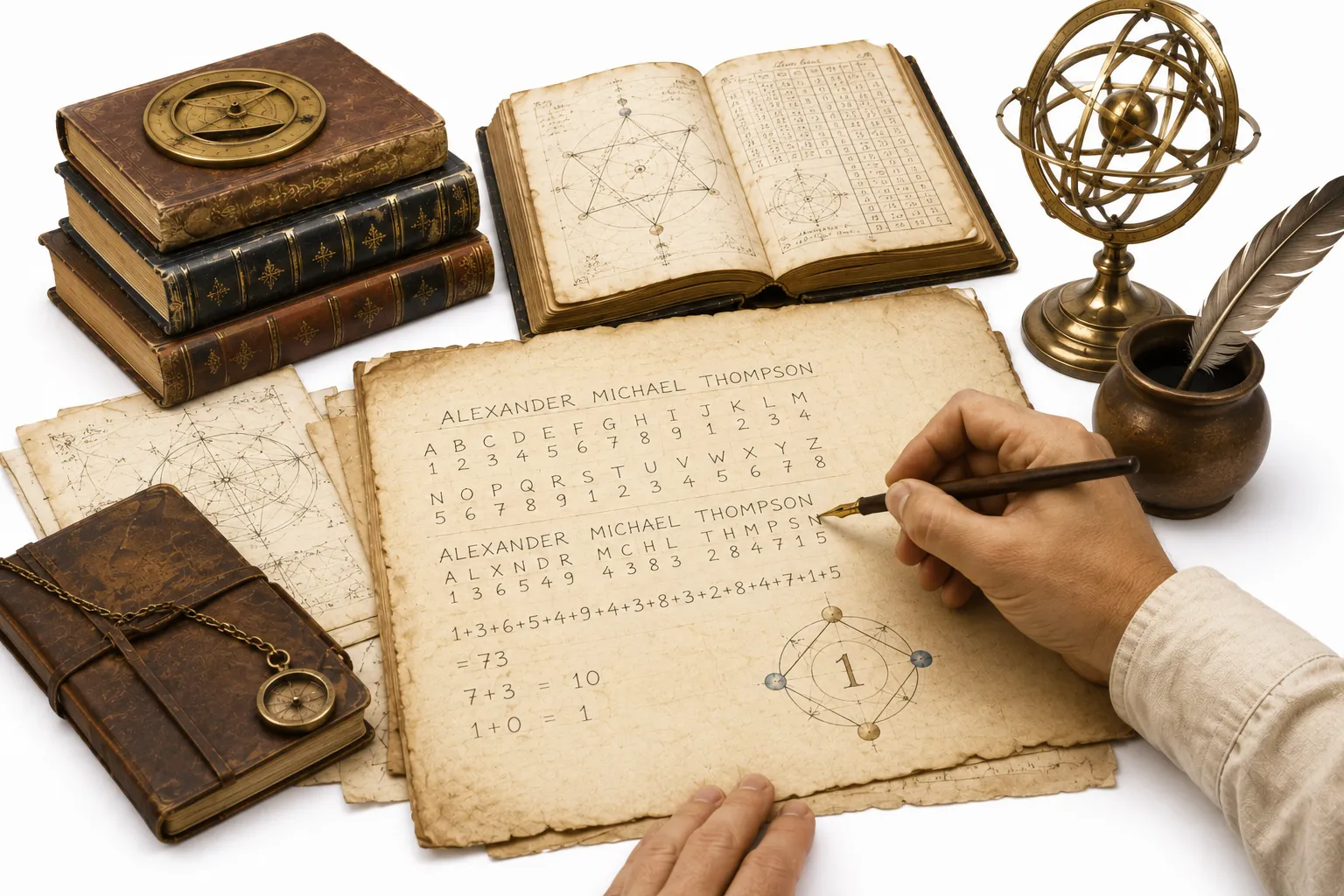 A simple input field for a birth name next to a calculated personality number result