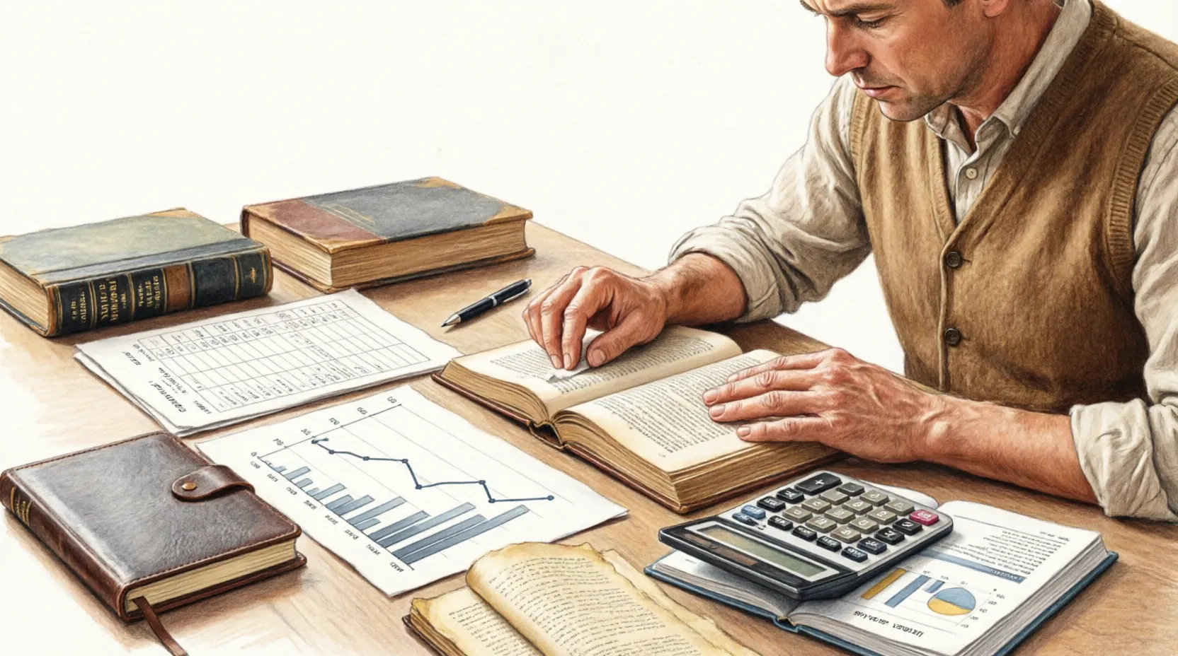 Editorial illustration of a coin balanced on the curve of a number 8