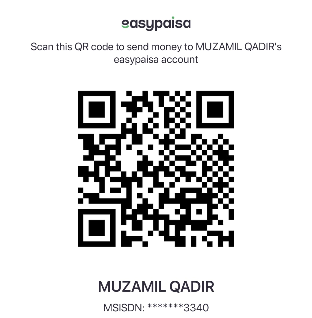 Scan to pay via Easypaisa
